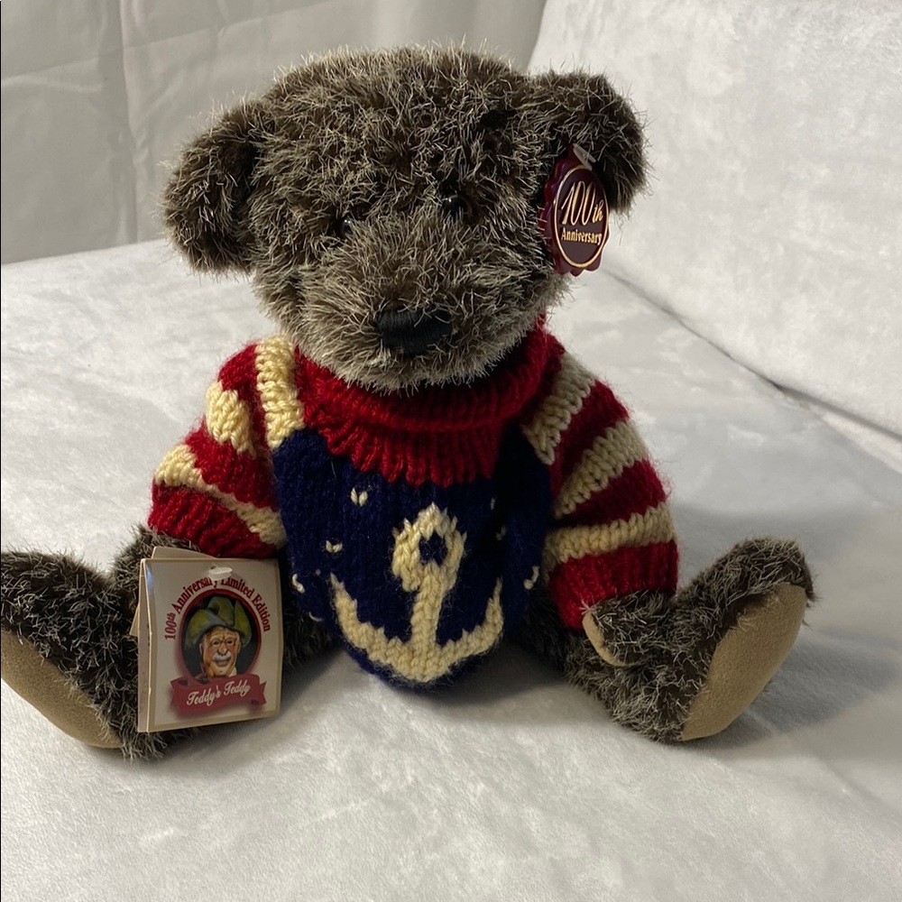 Plush Bear with Anchor Sweater